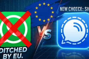 European Union banning WhatsApp and switching to Signal app for privacy.